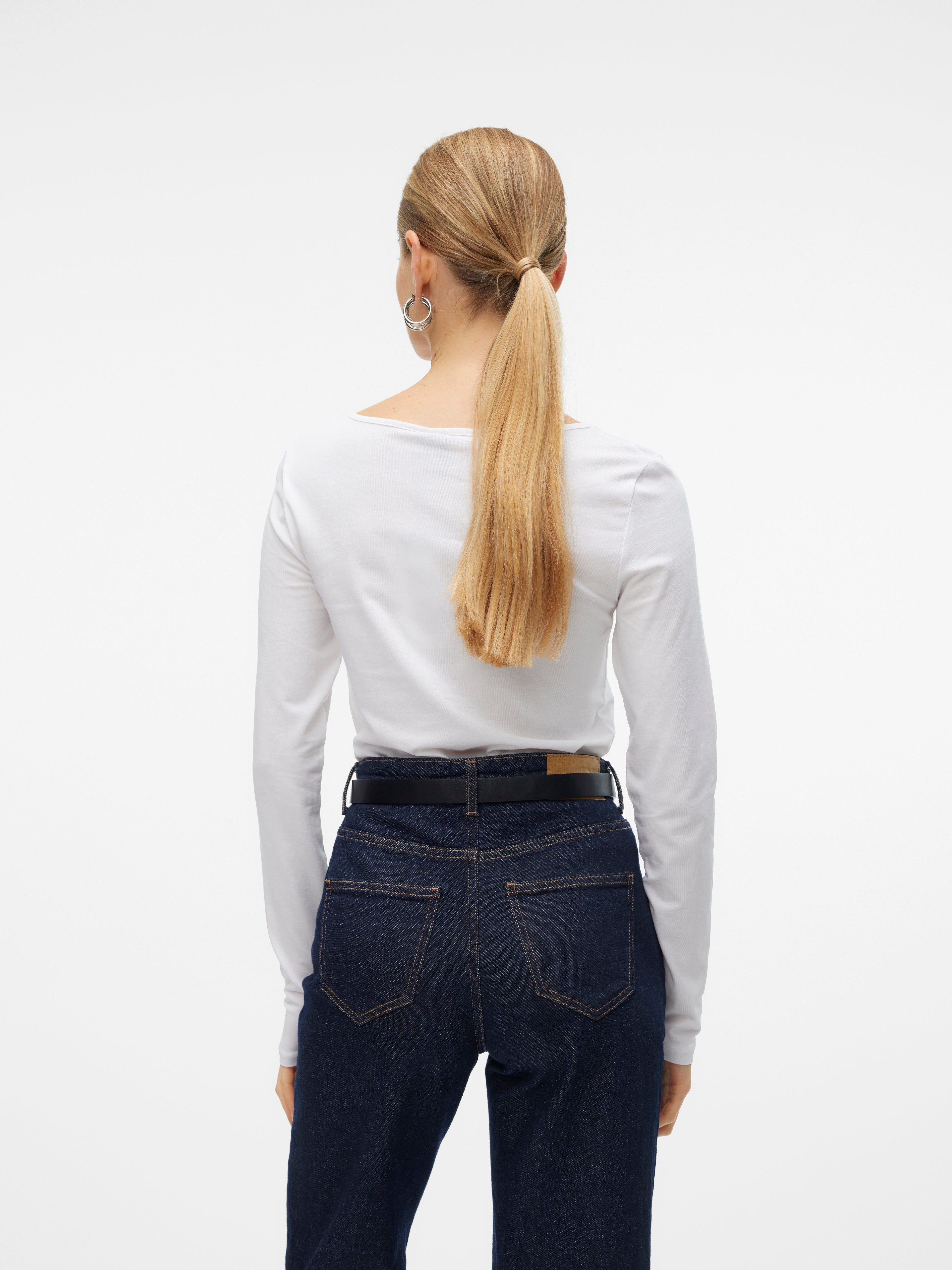 VERO MODA VMMAXI soft uneck in bright white - Image 2