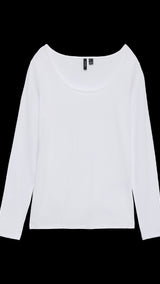 VERO MODA VMMAXI soft uneck in bright white - Image 3