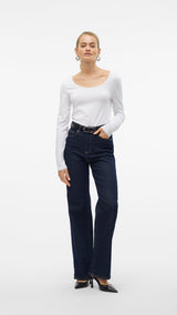 VERO MODA VMMAXI soft uneck in bright white - Image 5