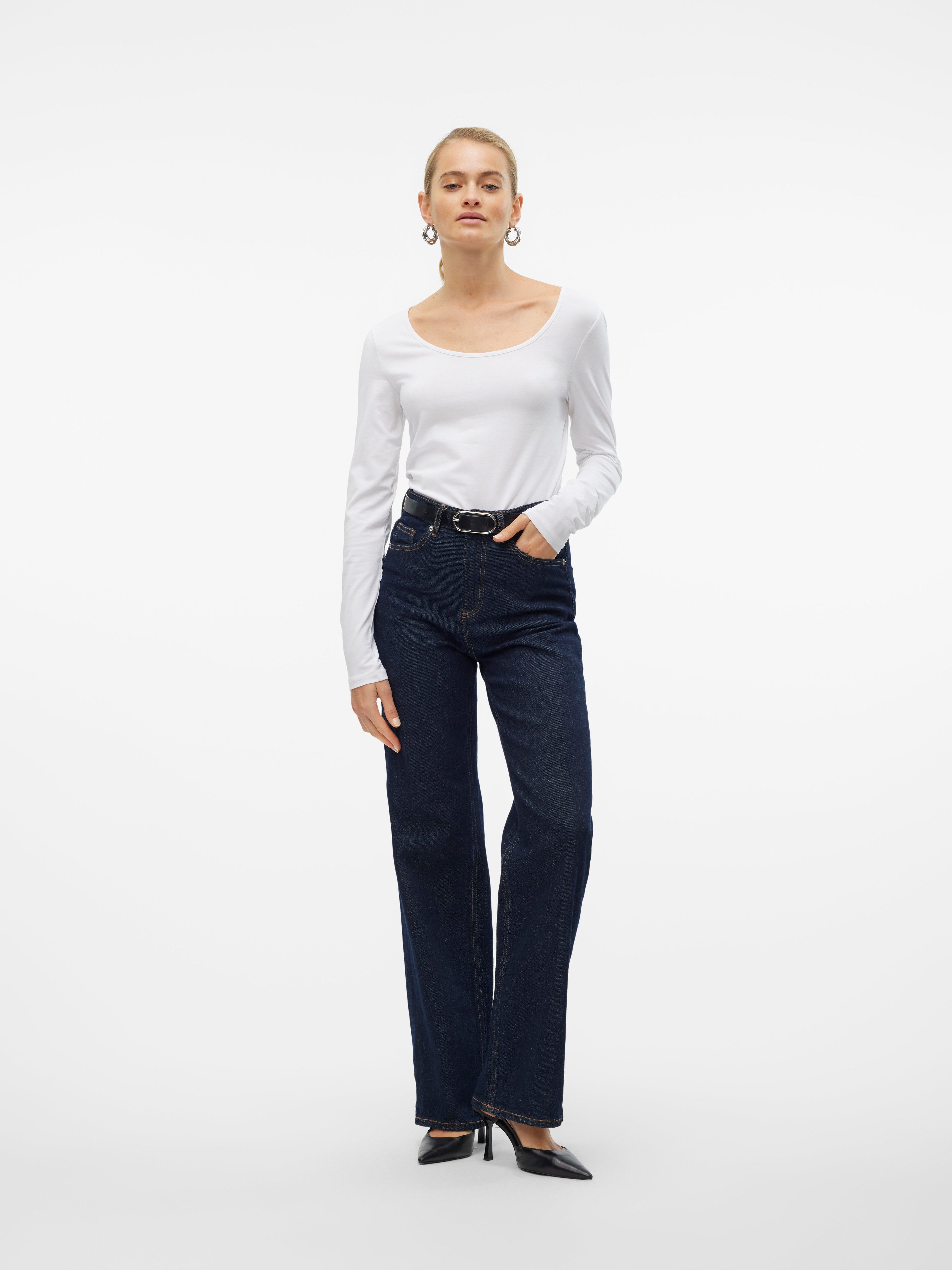 VERO MODA VMMAXI soft uneck in bright white - Image 5