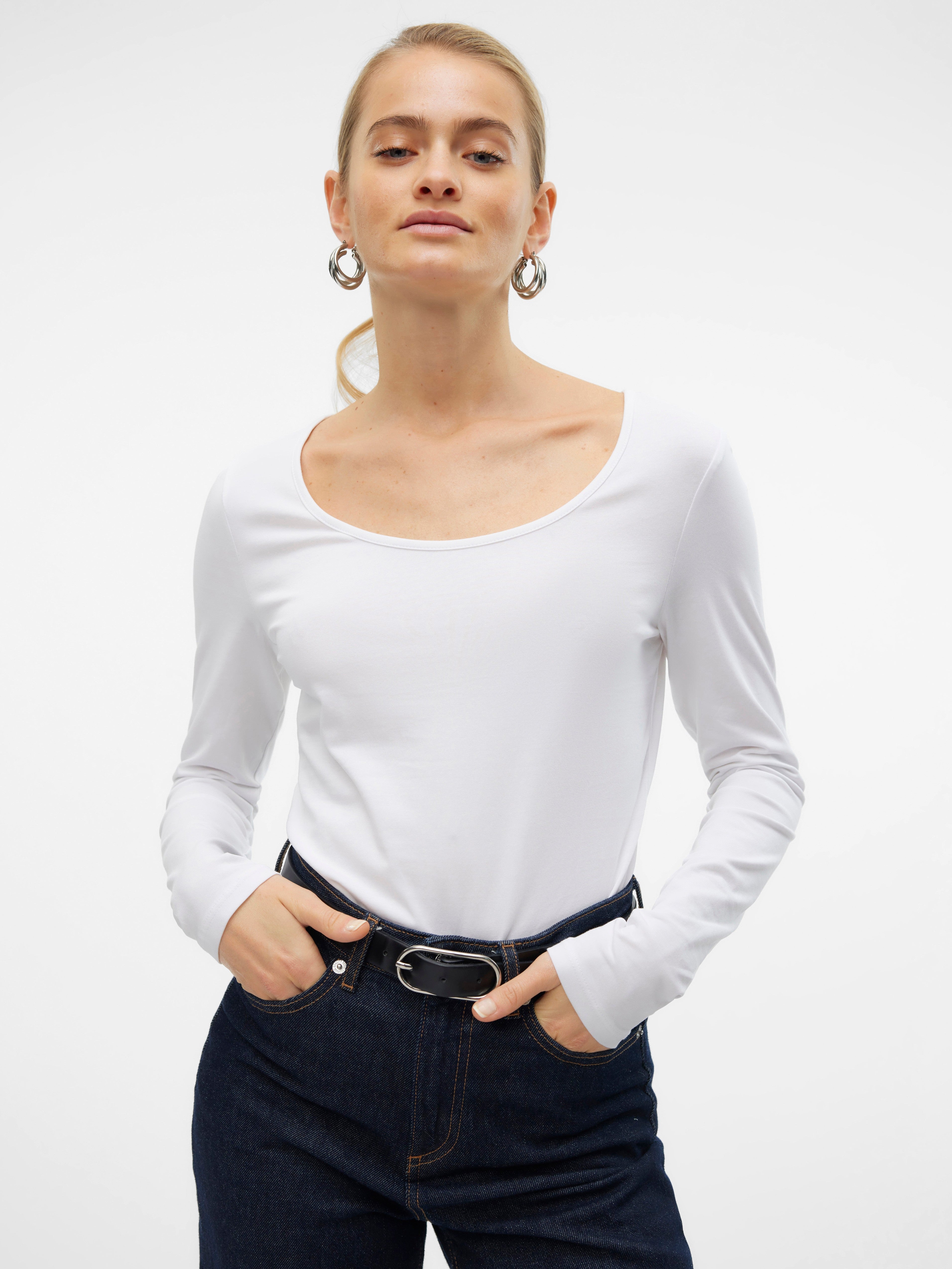 VERO MODA VMMAXI soft uneck in bright white - Image 6