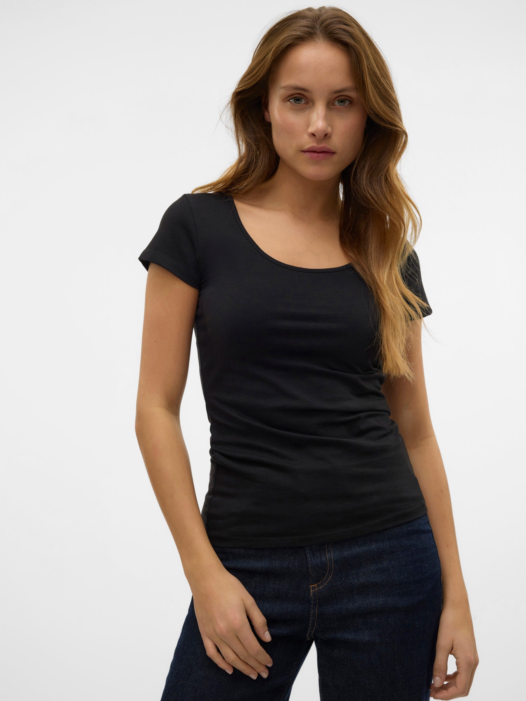 VERO MODA VMMAXI soft u-neck in black - Image 6