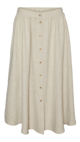 VERO MODA VMMELANEY button calf skirt in black - Image 3