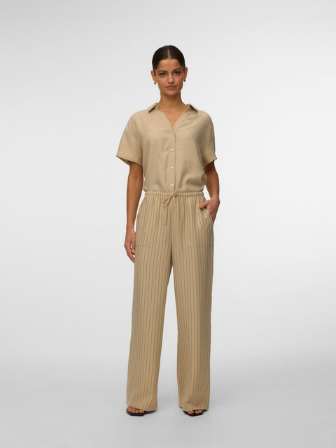 VERO MODA VMMELANEY loose pant in overcast melange