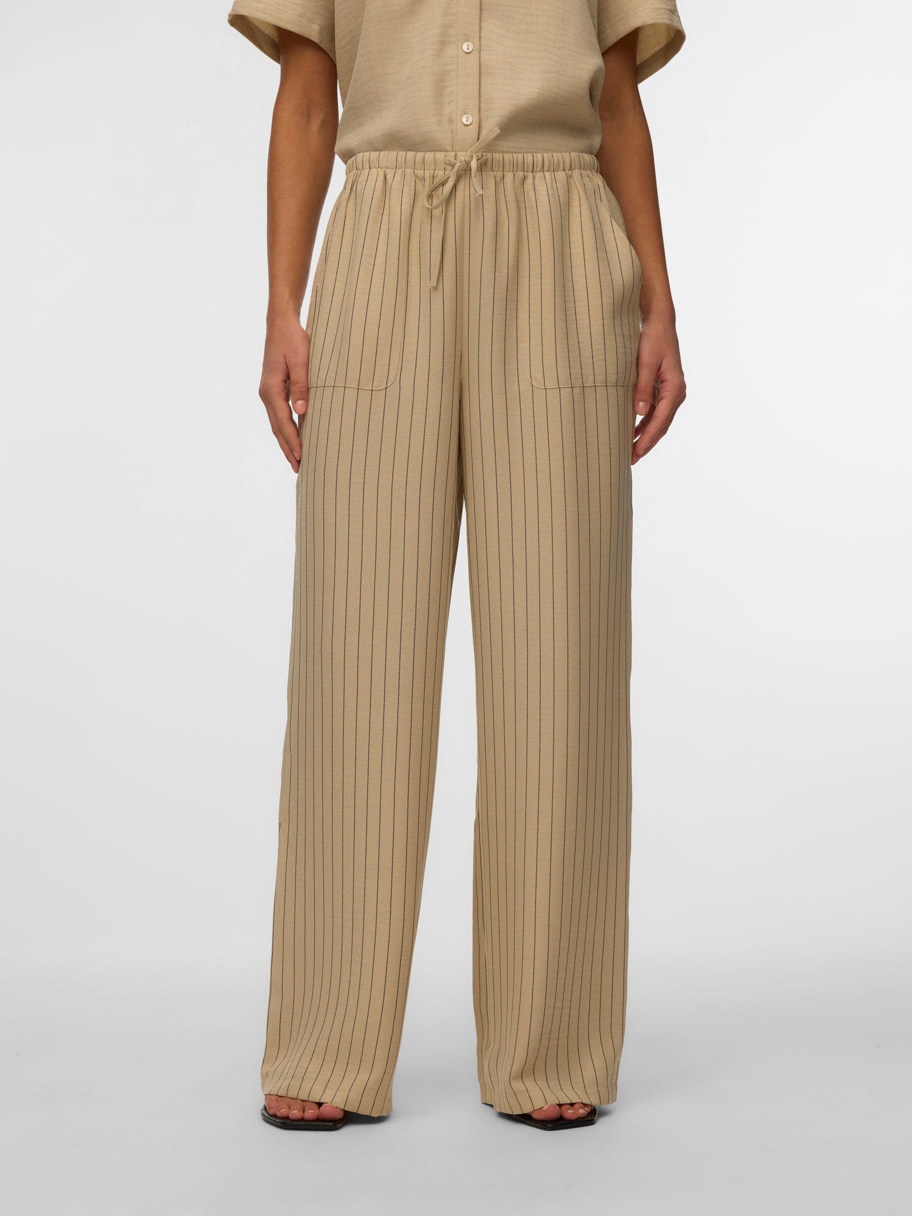 VERO MODA VMMELANEY loose pant in overcast melange - Image 4