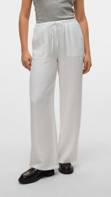 VERO MODA VMMELANEY loose pant in snow white - Image 1