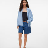 VERO MODA VMMELANEY queeny shirt in chambray blue - Image 4