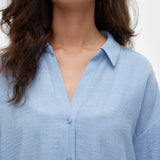 VERO MODA VMMELANEY queeny shirt in chambray blue - Image 6