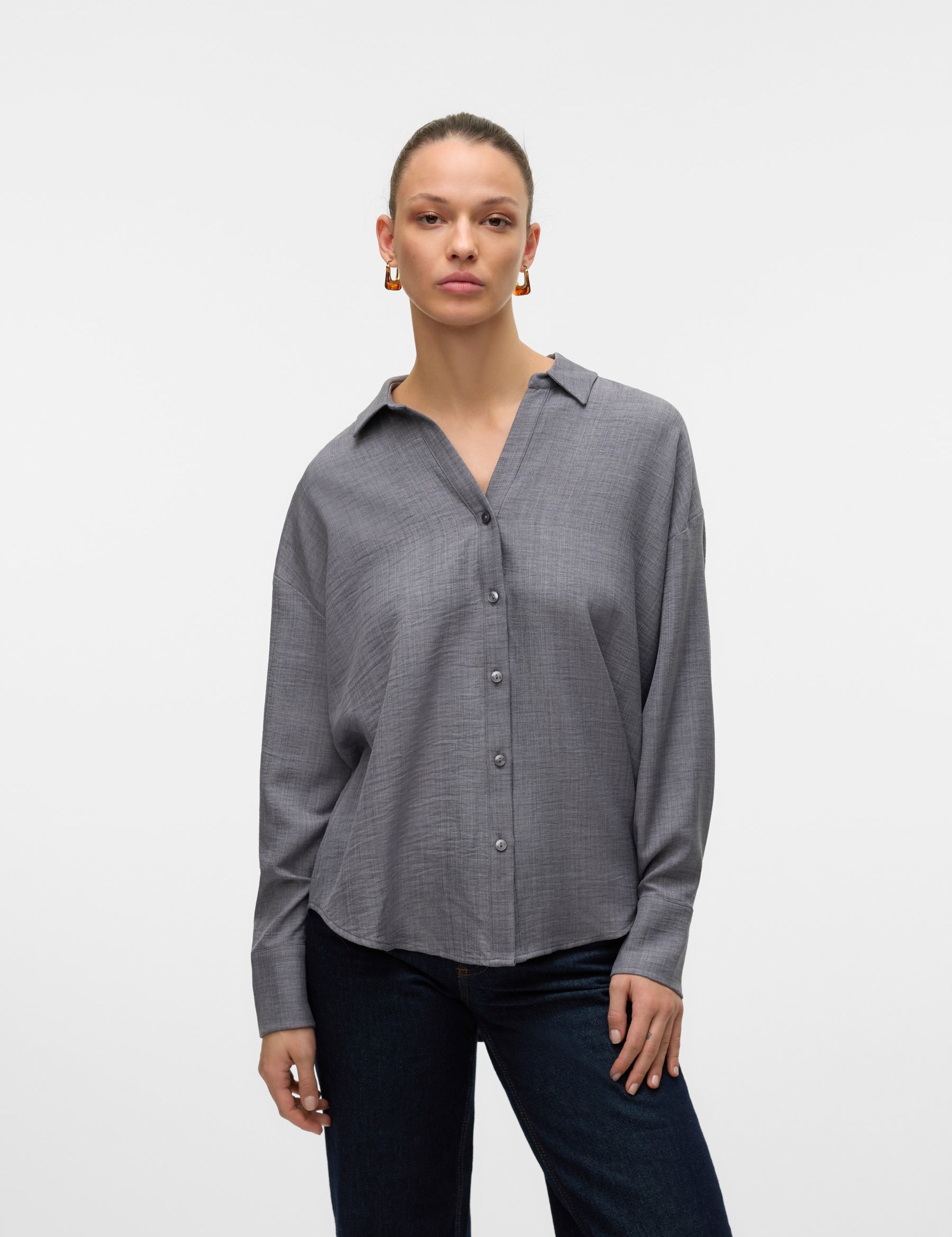 VERO MODA VMMELANEY queeny shirt in excalibur - Image 1