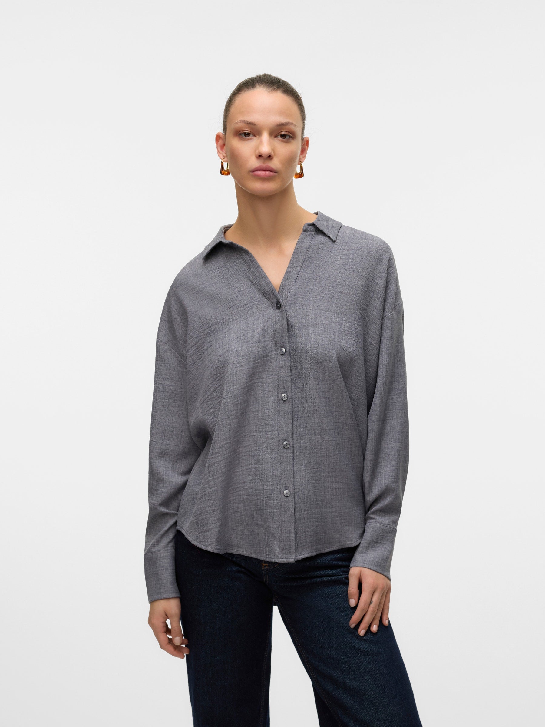 VERO MODA VMMELANEY queeny shirt in excalibur - Image 1