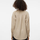 VERO MODA VMMELANEY queeny shirt in overcast melange - Image 2