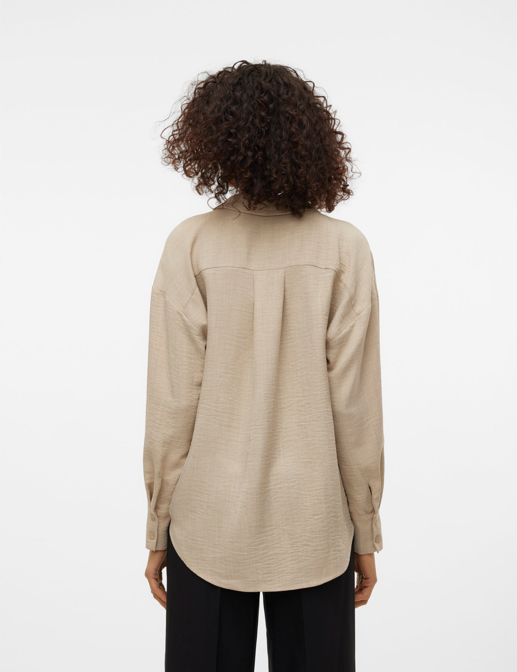 VERO MODA VMMELANEY queeny shirt in overcast melange - Image 2
