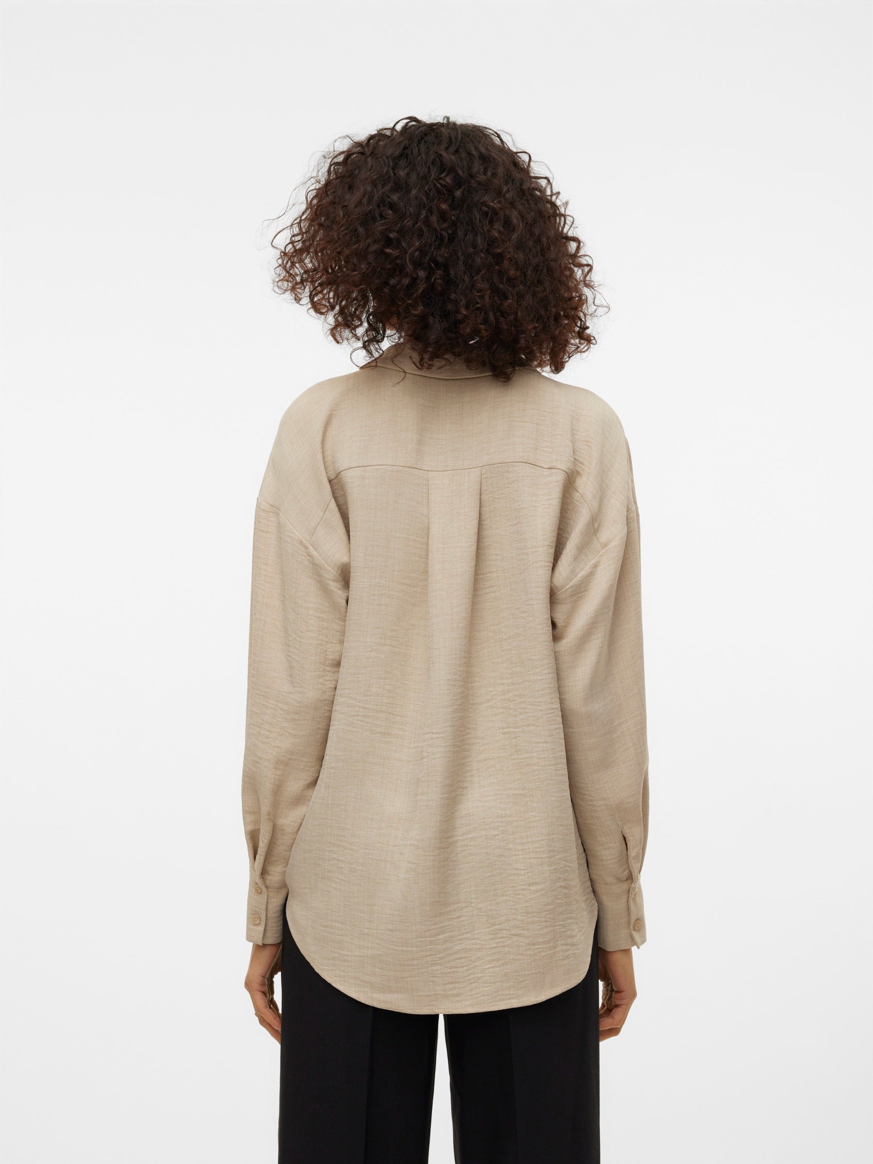 VERO MODA VMMELANEY queeny shirt in overcast melange - Image 2