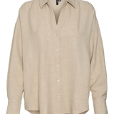 VERO MODA VMMELANEY queeny shirt in overcast melange - Image 3