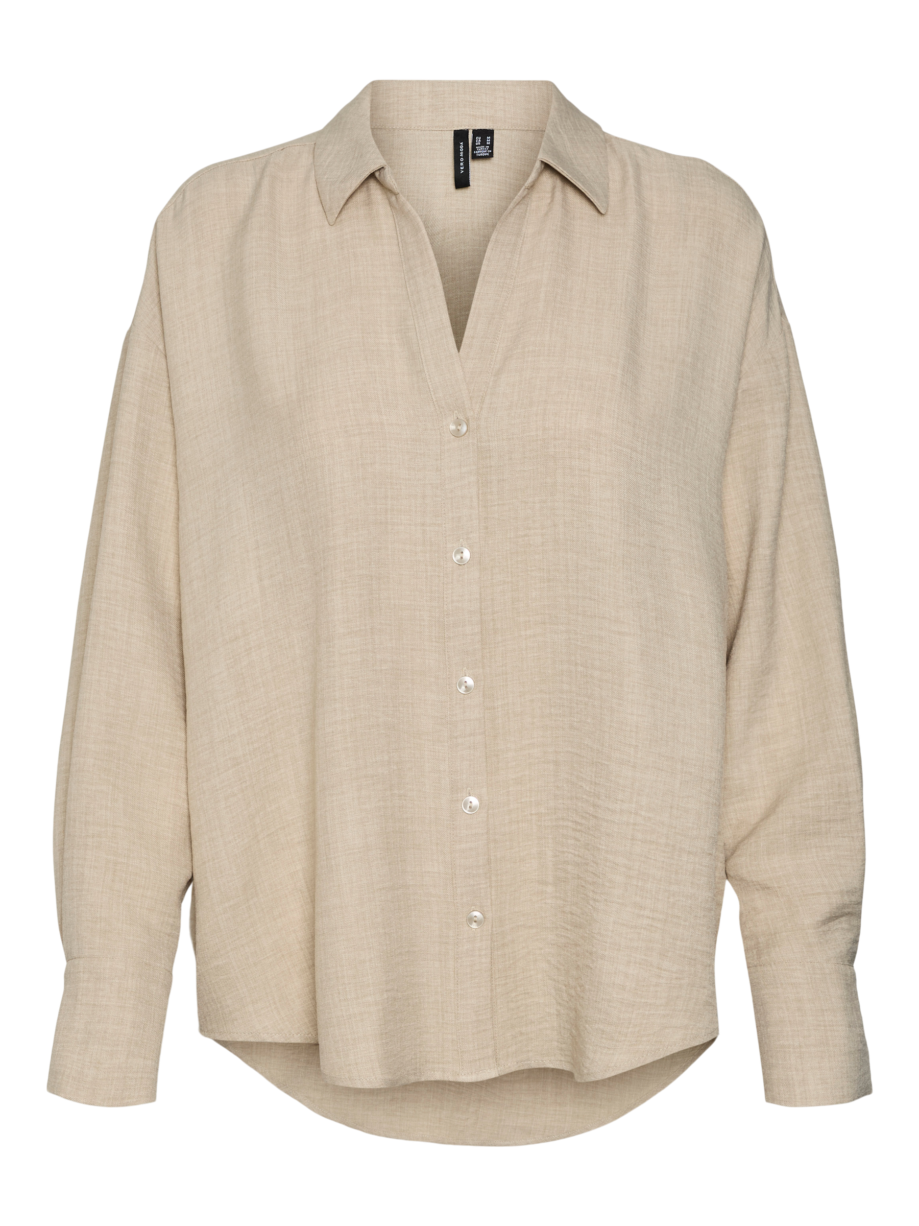 VERO MODA VMMELANEY queeny shirt in overcast melange - Image 3