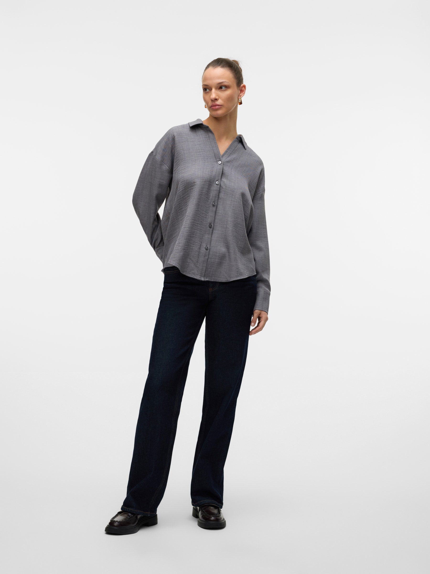 VERO MODA VMMELANEY queeny shirt in excalibur - Image 4