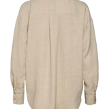 VERO MODA VMMELANEY queeny shirt in overcast melange - Image 4