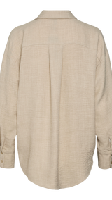 VERO MODA VMMELANEY queeny shirt in overcast melange - Image 4