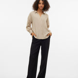 VERO MODA VMMELANEY queeny shirt in overcast melange - Image 5