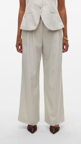 VERO MODA VMMIKELA wide pants in birch melange as sample - Image 1