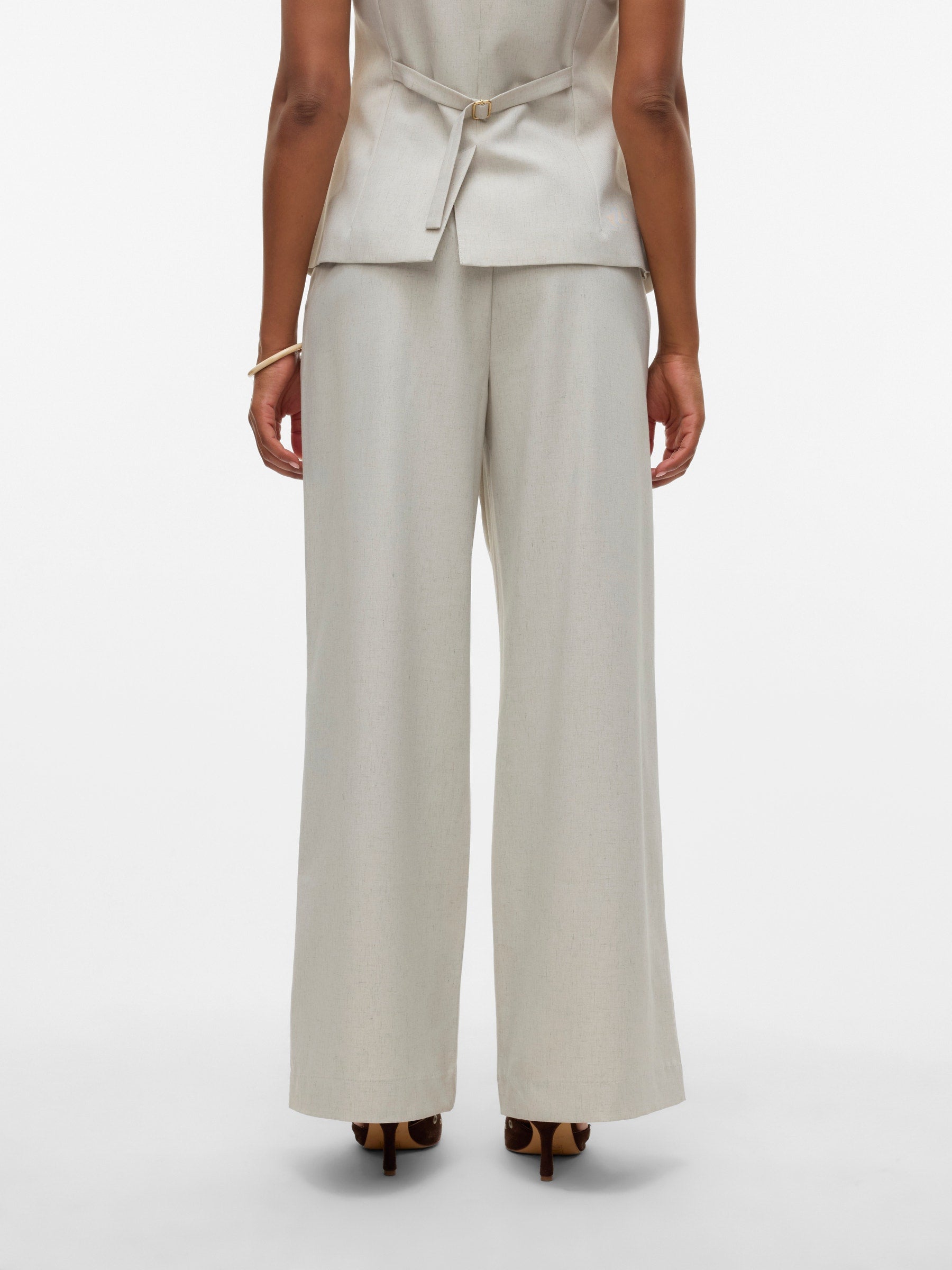 VERO MODA VMMIKELA wide pants in birch melange as sample - Image 2