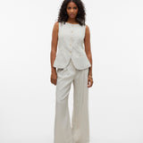 VERO MODA VMMIKELA long waistcoat in birch melange as sample - Image 4