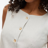 VERO MODA VMMIKELA long waistcoat in birch melange as sample - Image 6