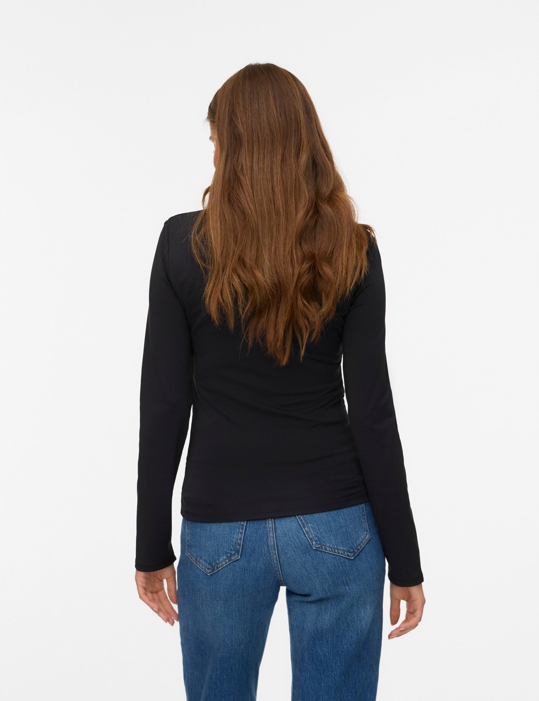 VERO MODA VMMILLION square neck top in black - Image 2