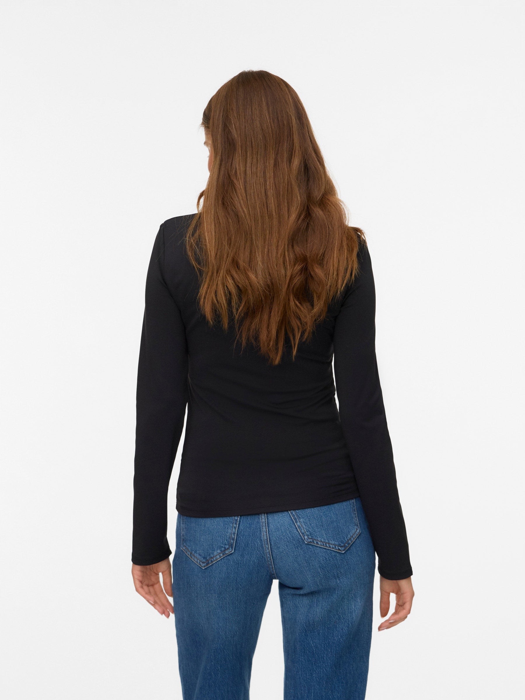 VERO MODA VMMILLION square neck top in black - Image 2