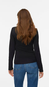 VERO MODA VMMILLION square neck top in black - Image 2