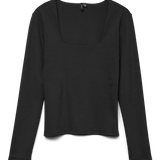 VERO MODA VMMILLION square neck top in black - Image 3