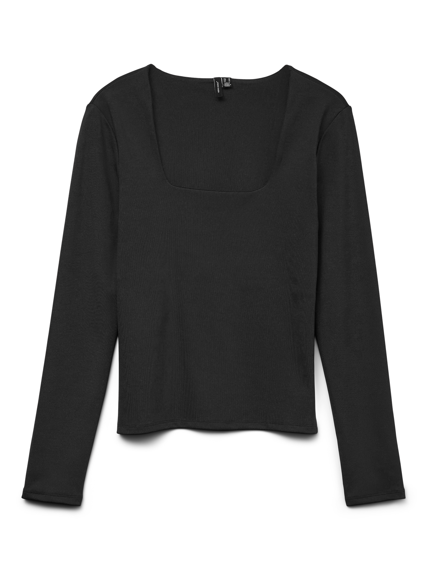 VERO MODA VMMILLION square neck top in black - Image 3