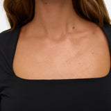 VERO MODA VMMILLION square neck top in black - Image 5