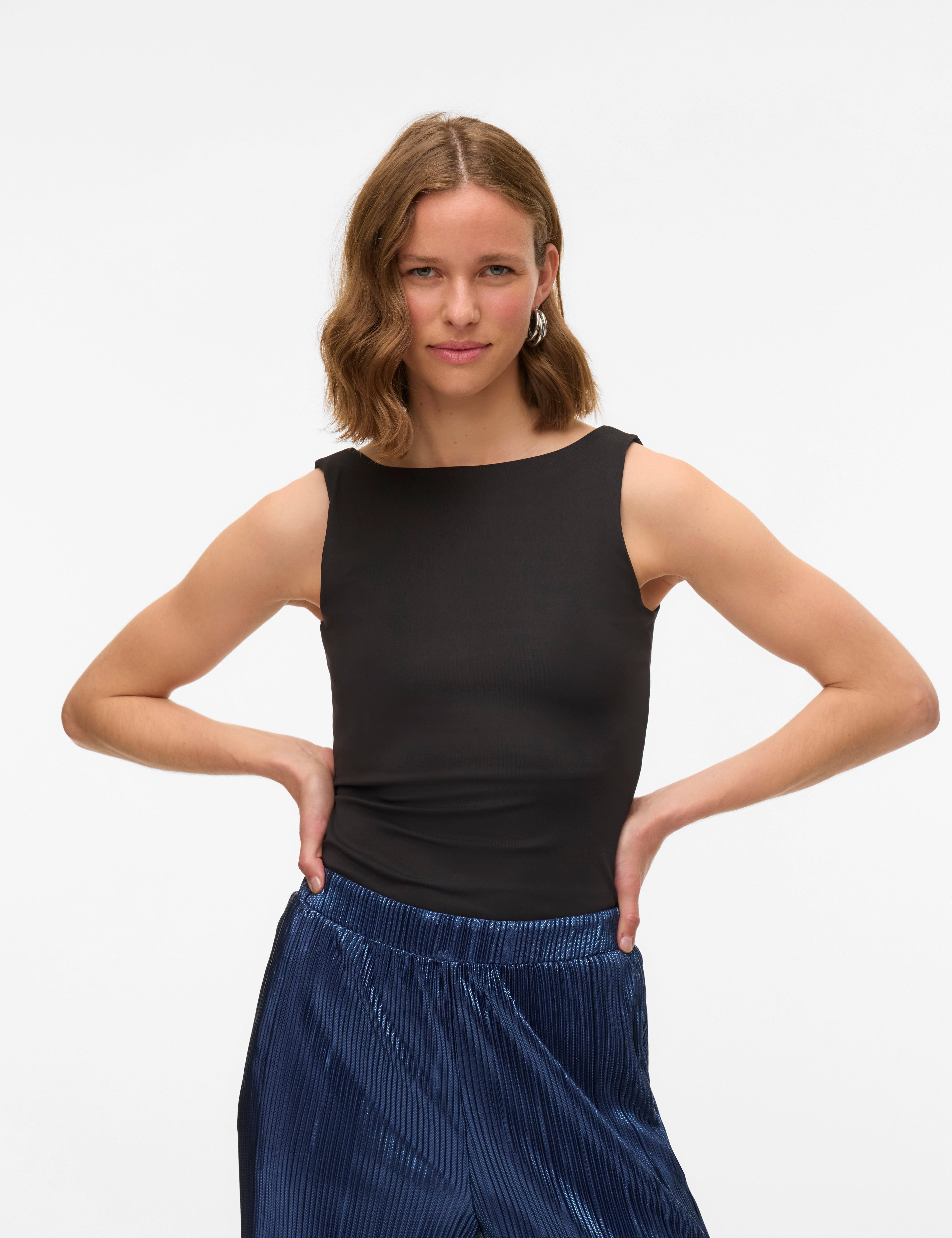 VERO MODA VMMILLION square top - black