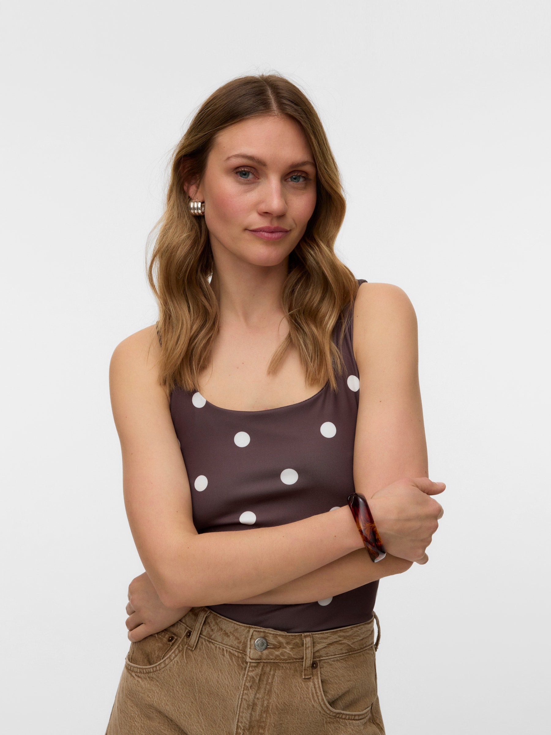 VERO MODA VMMILLION square top in griffin - Image 4