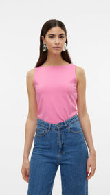 VERO MODA VMMILLION square top - pink cosmos