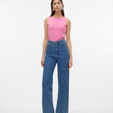 VERO MODA VMMILLION square top - pink cosmos