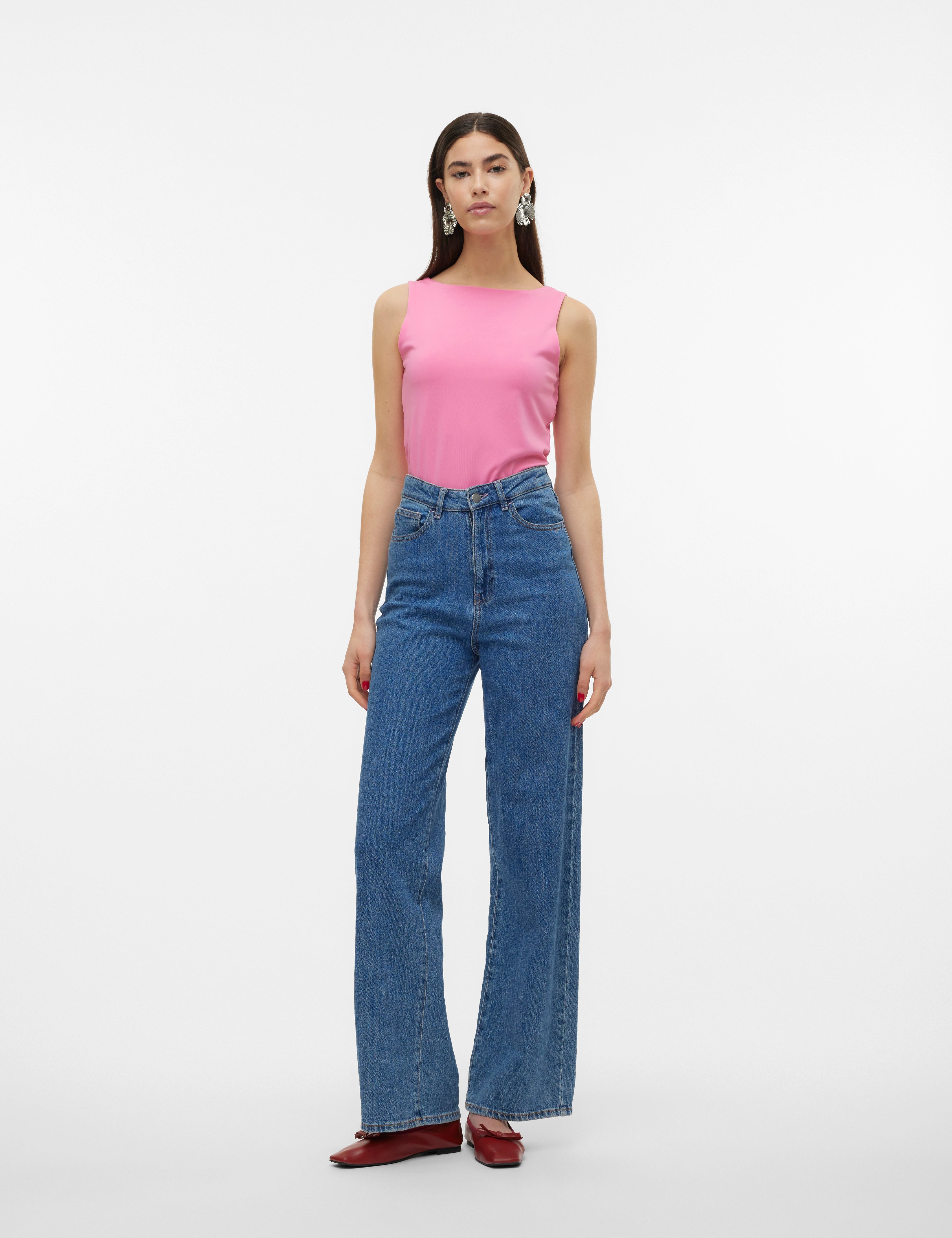 VERO MODA VMMILLION square top - pink cosmos