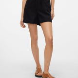 VERO MODA VMMYMILO paperbag shorts boo in black - Image 1
