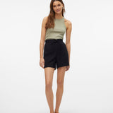 VERO MODA VMMYMILO paperbag shorts boo in black - Image 4
