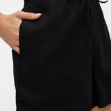 VERO MODA VMMYMILO paperbag shorts boo in black - Image 6