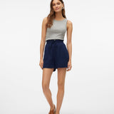 VERO MODA VMMYMILO paperbag shorts boo in navy blazer - Image 4