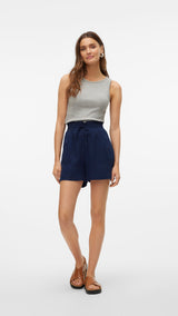 VERO MODA VMMYMILO paperbag shorts boo in navy blazer - Image 4