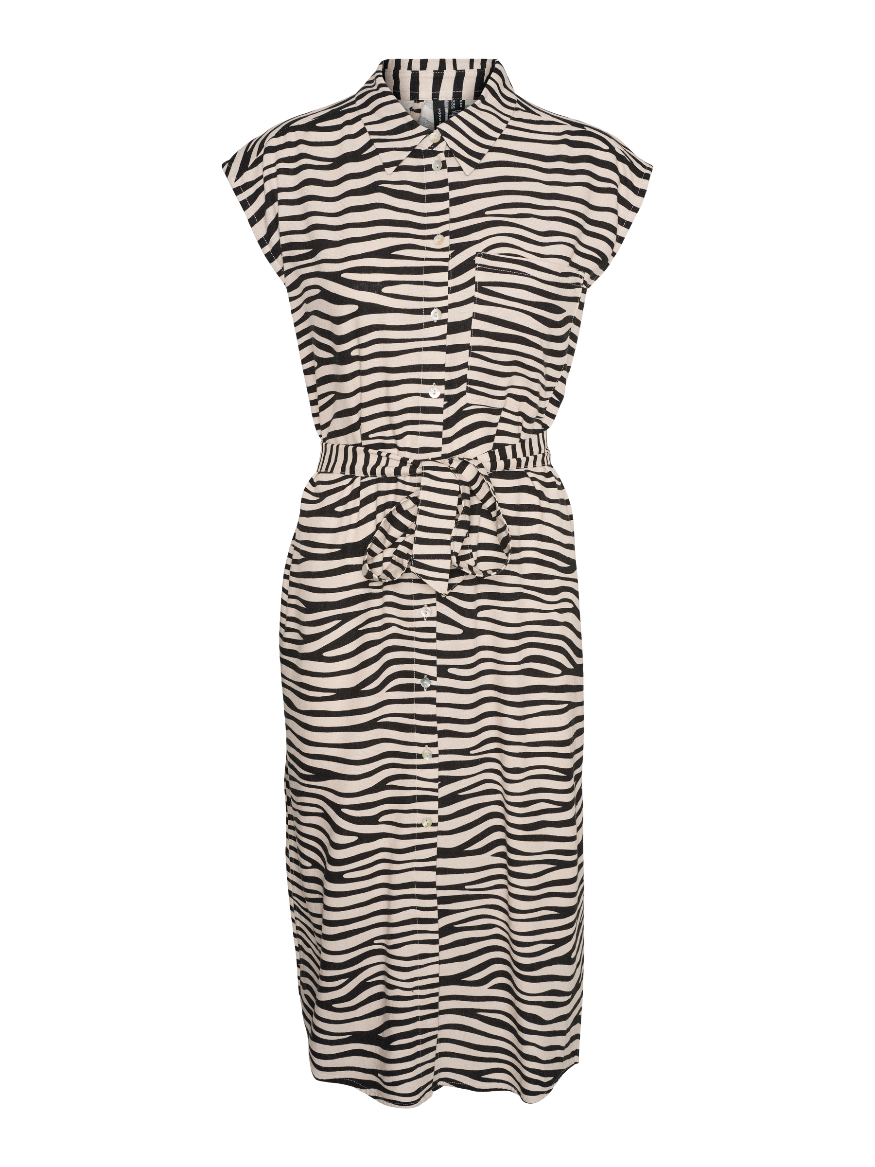 VERO MODA VMMYMILO calf shirt dress in black - Image 3