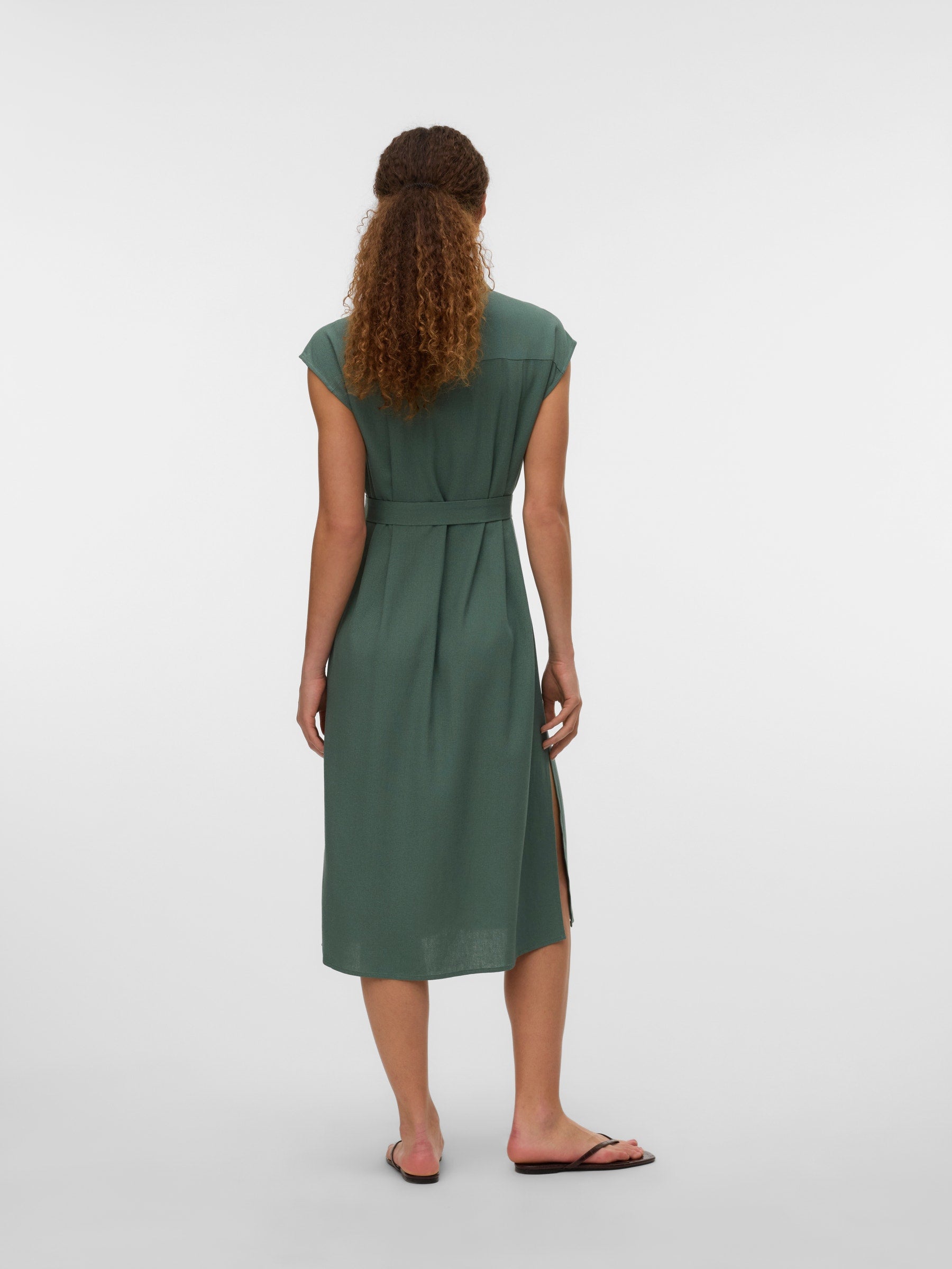 VERO MODA VMMYMILO calf shirt dress in laurel wreath - Image 2