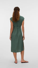 VERO MODA VMMYMILO calf shirt dress in laurel wreath - Image 2