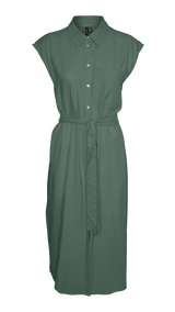 VERO MODA VMMYMILO calf shirt dress in laurel wreath - Image 3