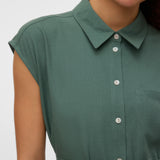 VERO MODA VMMYMILO calf shirt dress in laurel wreath - Image 5