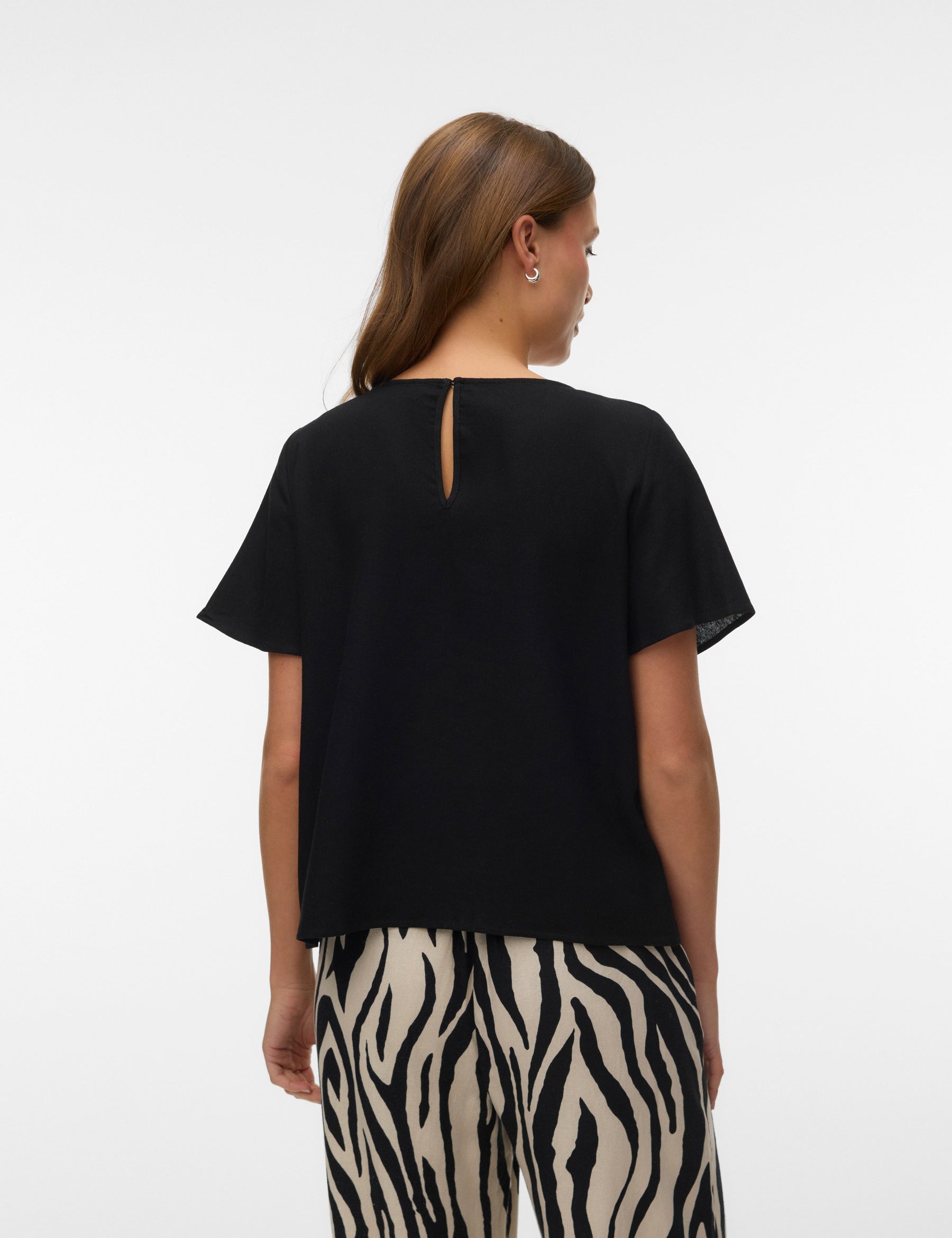 VERO MODA VMMYMILO o-neck top boo in silver lining - Image 2