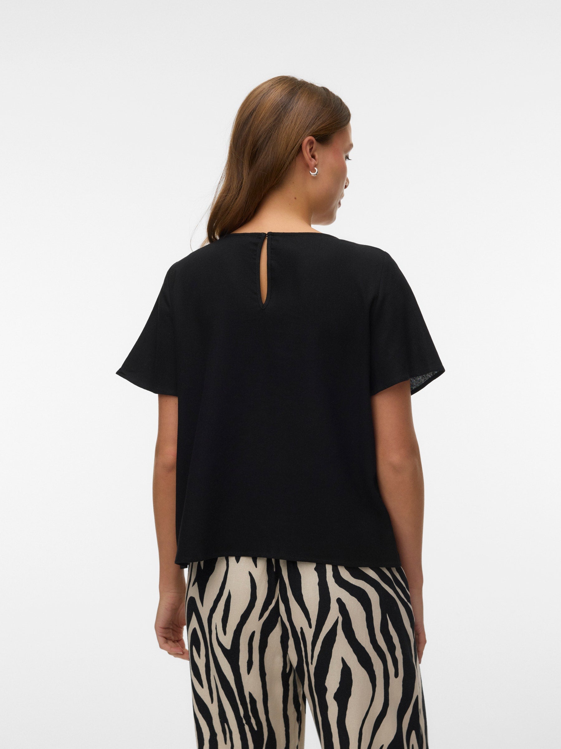 VERO MODA VMMYMILO o-neck top boo in silver lining - Image 2
